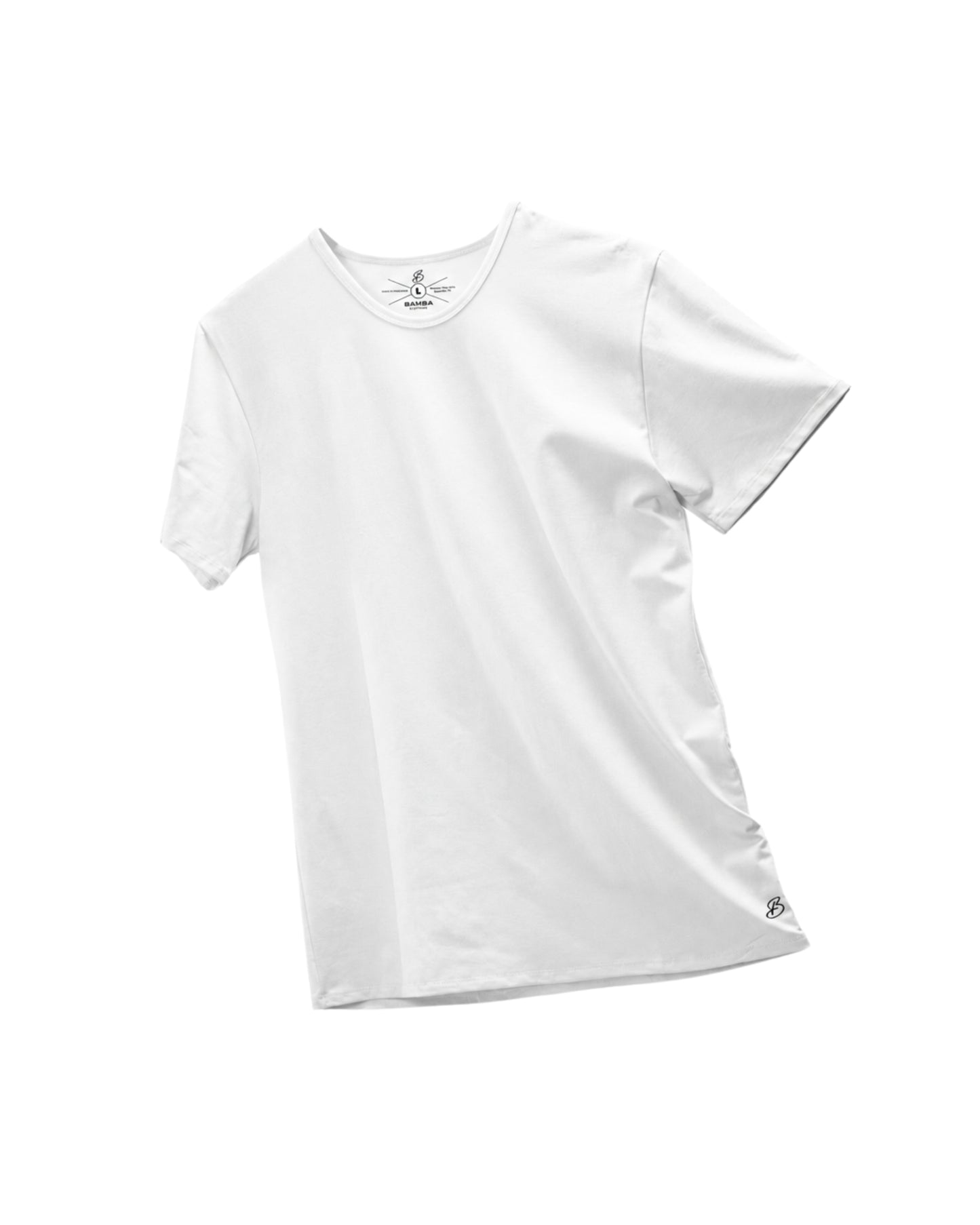 Camisa de fibra de bambú Cuello Redondo Color Blanco