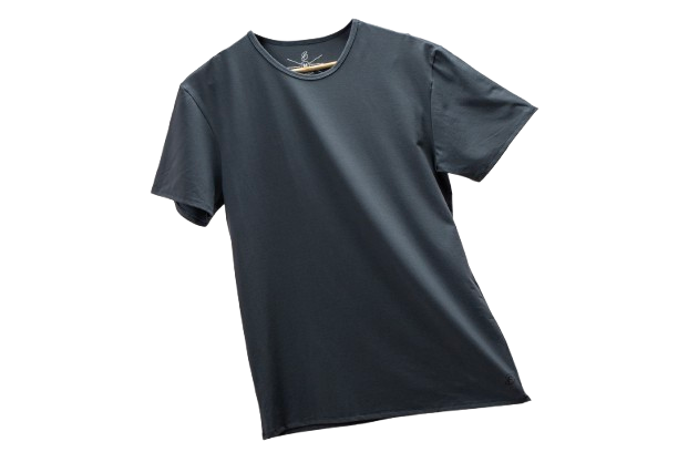 Camisa de fibra de bambú Cuello Redondo Color Gris Oscuro