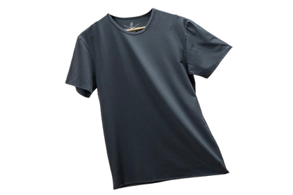 Camisa de fibra de bambú Cuello Redondo Color Gris Oscuro