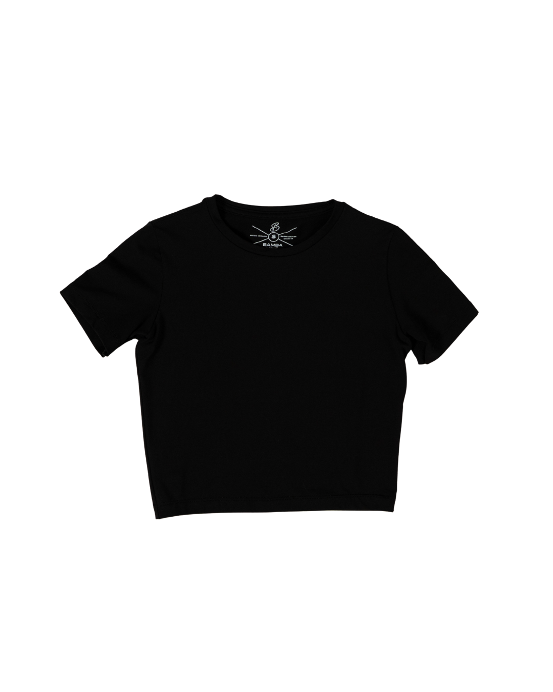 Bamba Bloom Crop Tee Negro de Mujer