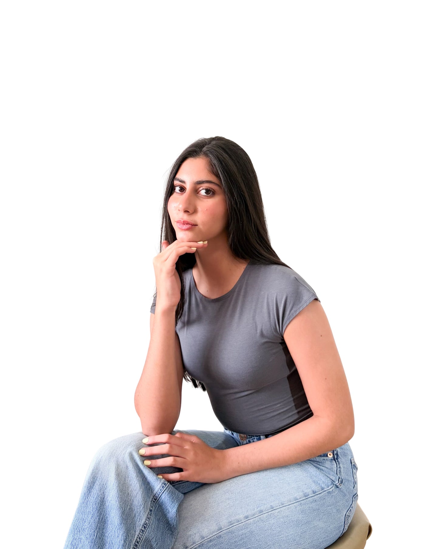 Bamba Bloom Aura Tee Gris Oscuro