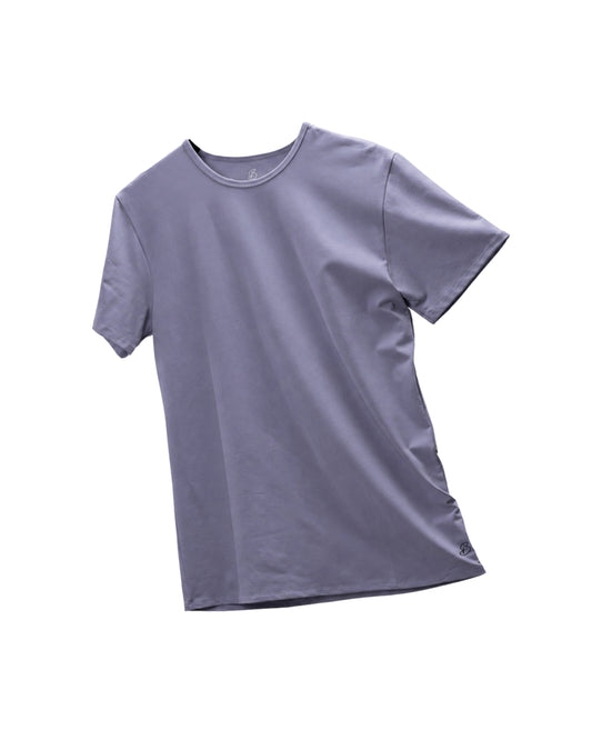 Camisa de fibra de bambú Cuello Redondo Color Gris Claro