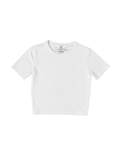 Bamba Bloom Crop Tee Blanca