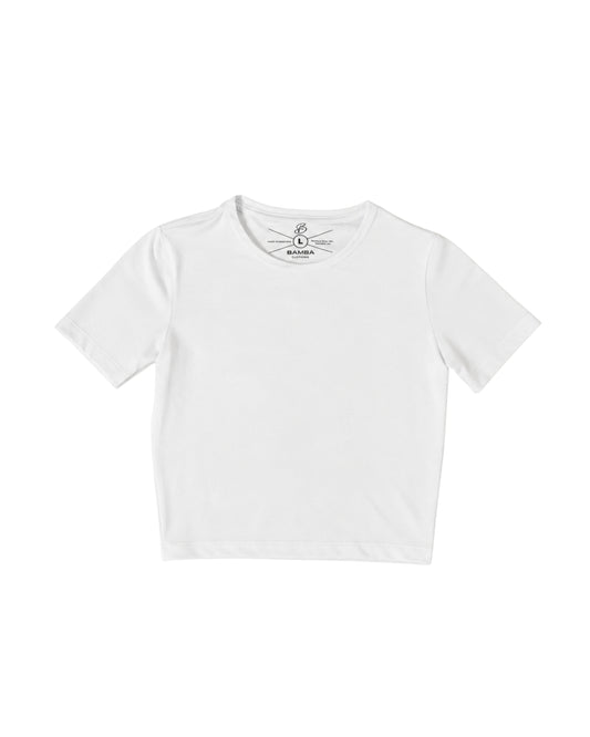 Bamba Bloom Crop Tee Blanca
