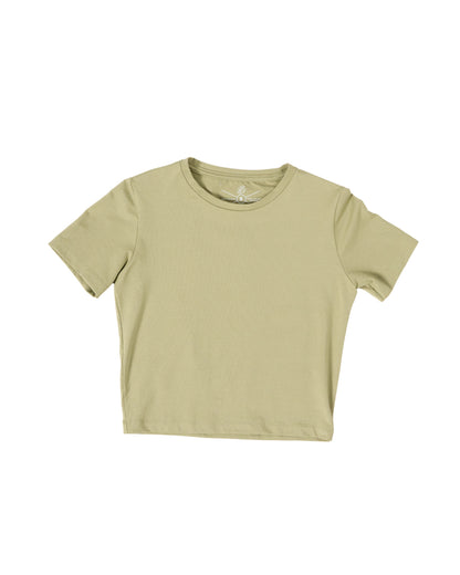 Bamba Bloom Crop Tee Verde Claro