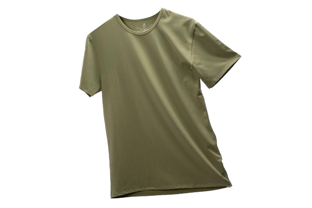 Camisa de fibra de bambú Cuello Redondo Color Verde Claro