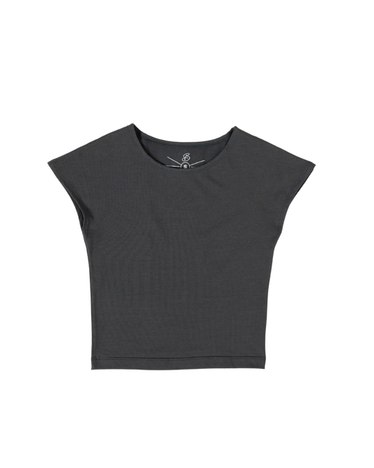 Bamba Bloom Aura Tee Gris Oscuro de Mujer