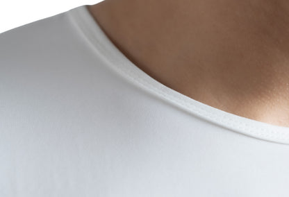 Camisa de fibra de bambú Cuello Redondo Color Blanco